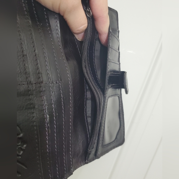 Patricia Nash Leather Valentia II Wallet Wristlet Vintage Floral Brocade EUC - Picture 15 of 16